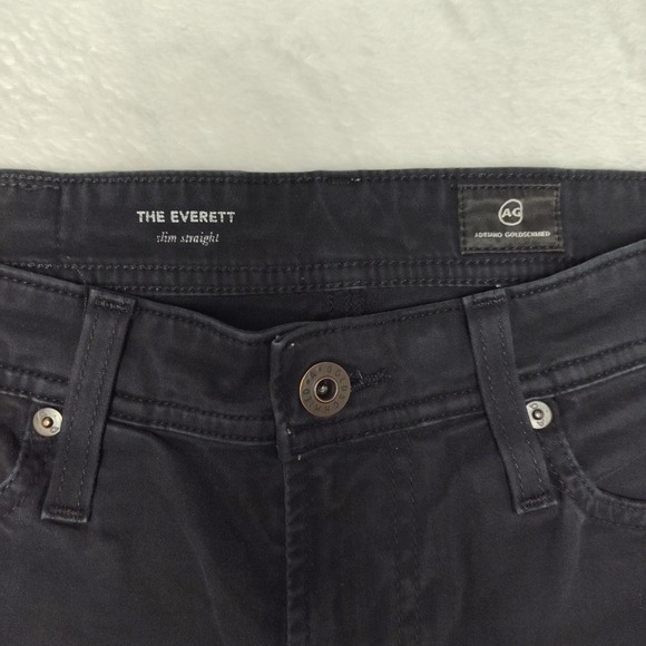 AG Everett Jeans Mens 29x29 Black Dark Wash Slim Straight Stretch Denim Pants - Picture 7 of 12